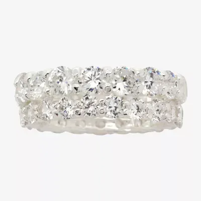 Sparkle Allure Womens White Cubic Zirconia Pure Silver Over Brass Hypoallergenic Bridal Set