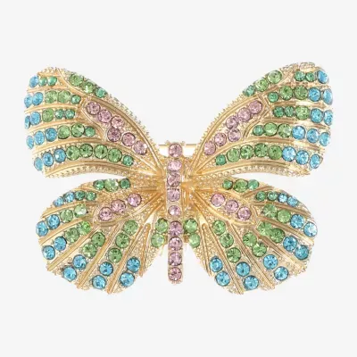 Monet Jewelry Crystal Butterfly Pin