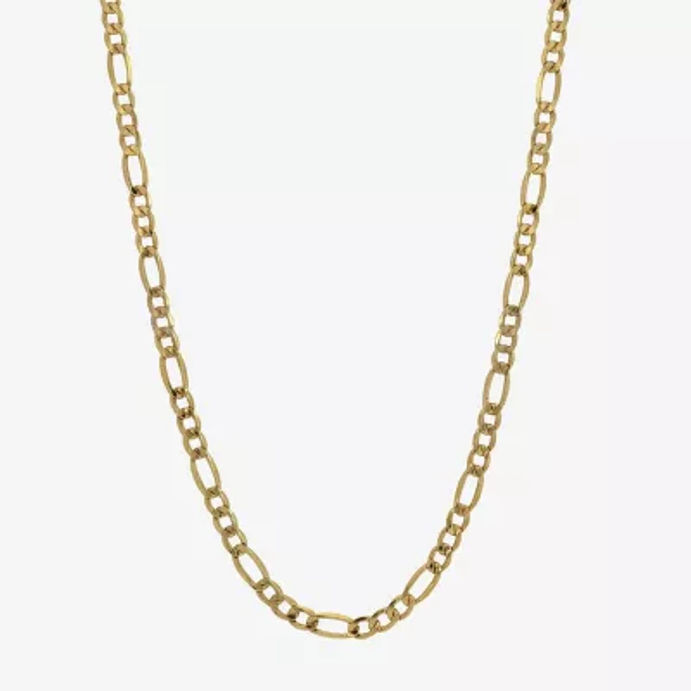 10K Yellow Gold 2.9mm 20-22" Semi-Solid Figaro Chain