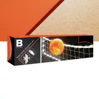 Black Series Night Glow Volleyball Set, LED Light-Up Ball and Stand Up Net