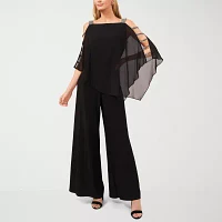 MSK Womens 3/4 Sleeve Jumpsuit-Petite