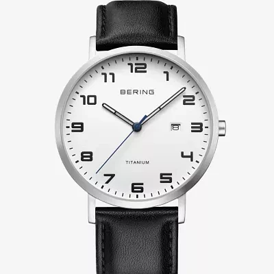 Bering Mens Leather Strap Watch 18640