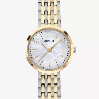 Bering Womens Two Tone Stainless Steel Bracelet Watch 19126-710