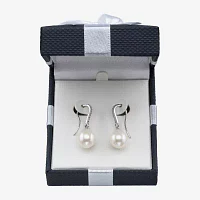 White Cultured Freshwater Pearl 10K Gold Stud Earrings