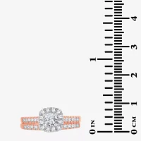 CT.T.W. Natural Diamond Cushion Halo Bridal Set 10K or 14K Gold