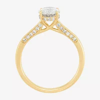 (H-I / Si1-Si2) 1 3/4 CT. T.W. Lab Grown White Diamond 10K Gold Oval Band