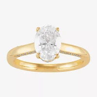 (H-I / Si1-Si2) 1 3/4 CT. T.W. Lab Grown White Diamond 10K Gold Oval Band