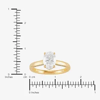 (H-I / Si1-Si2) 1 3/4 CT. T.W. Lab Grown White Diamond 10K Gold Oval Band