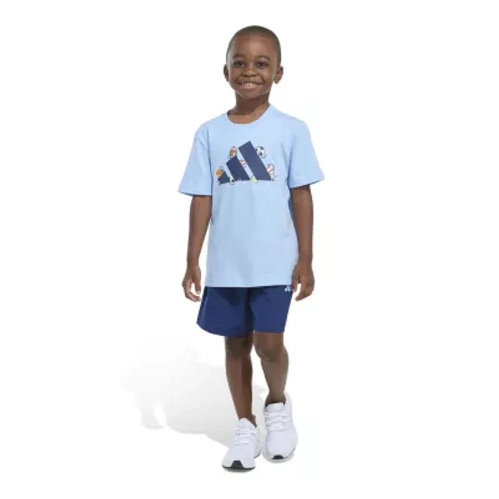 adidas Toddler Boys 2-pc. Short Set