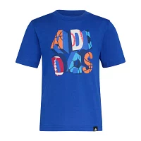 adidas Toddler Boys Crew Neck Short Sleeve Graphic T-Shirt