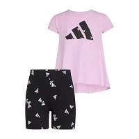 adidas Toddler Girls 2-pc. Short Set