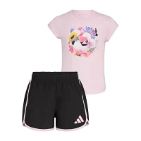 adidas Toddler Girls 2-pc. Short Set