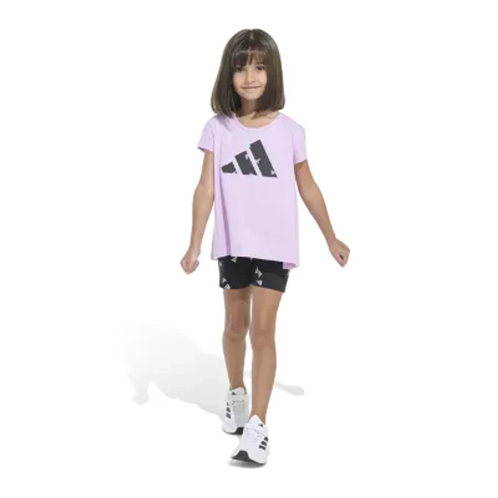 adidas Little Girls 2-pc. Short Set