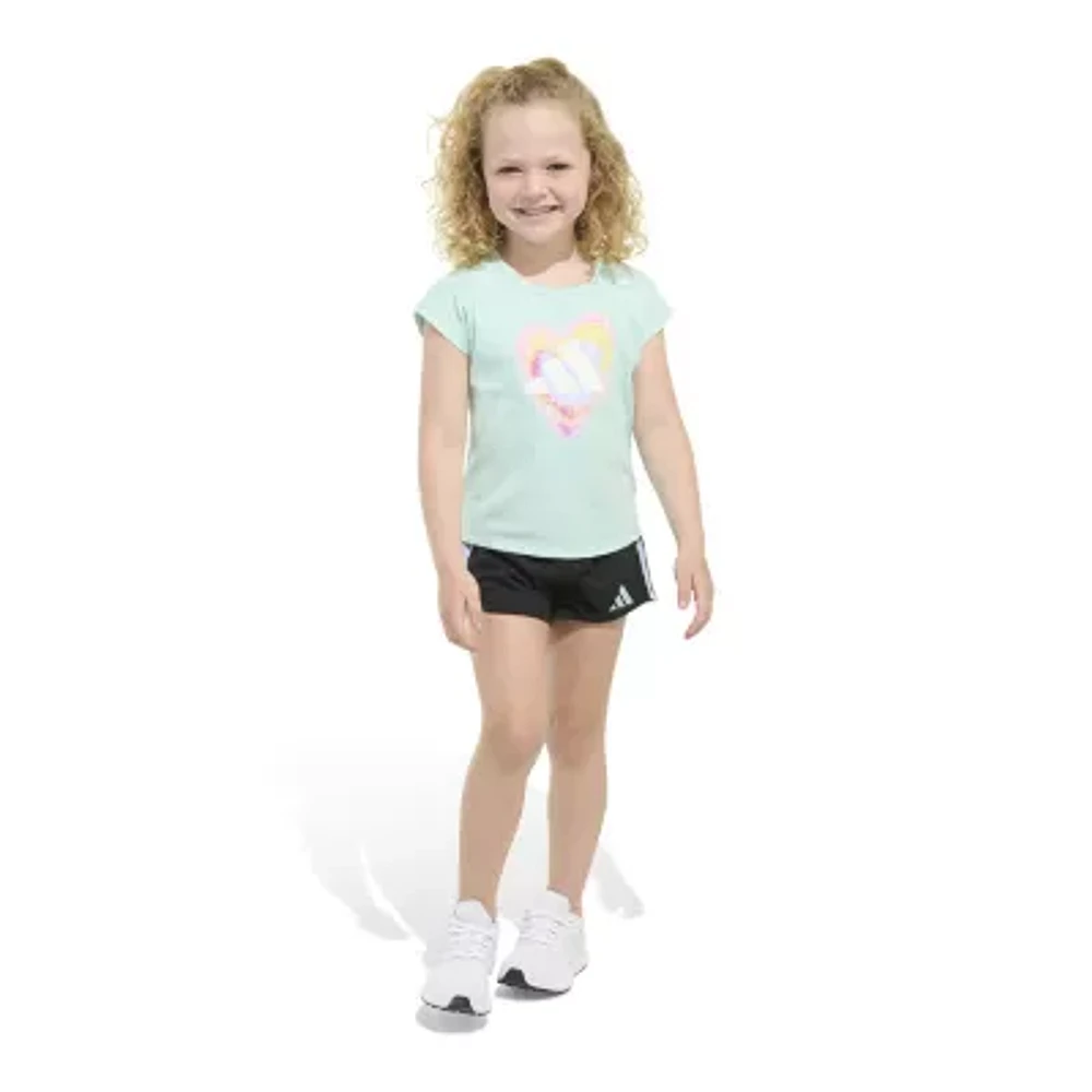 adidas Little Girls 2-pc. Short Set