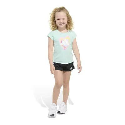 adidas Little Girls 2-pc. Short Set