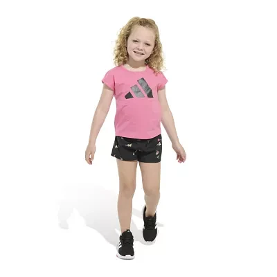 adidas Little Girls 2-pc. Short Set