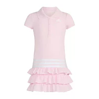 adidas Little Girls Short Sleeve Cap Shirt Dress