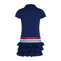 adidas Little Girls Short Sleeve Cap Shirt Dress