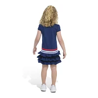 adidas Little Girls Short Sleeve Cap Shirt Dress