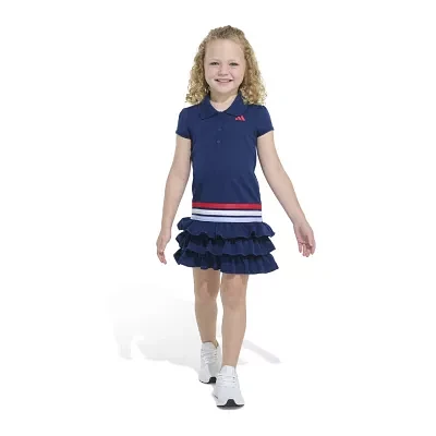 adidas Little Girls Short Sleeve Cap Shirt Dress