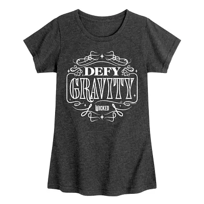 Big Girls Defy Gravity Crew Neck Short Sleeve Wicked T-Shirt