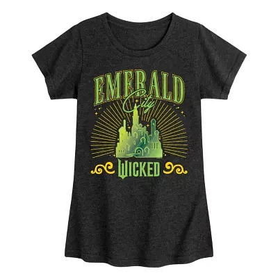 Big Girls Emerald City Crew Neck Short Sleeve Wicked T-Shirt