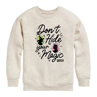 Big Girls Dont Hide Magic Crew Neck Long Sleeve Wicked Sweatshirt