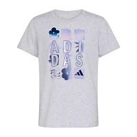 adidas Big Girls Crew Neck Short Sleeve Graphic T-Shirt
