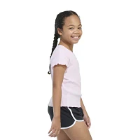 adidas Big Girls Ribbed Baby Tee