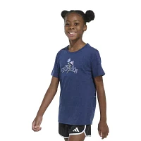 adidas Big Girls Crew Neck Short Sleeve Graphic T-Shirt