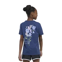 adidas Big Girls Crew Neck Short Sleeve Graphic T-Shirt
