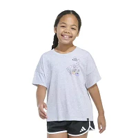 adidas Big Girls Crew Neck Short Sleeve Graphic T-Shirt