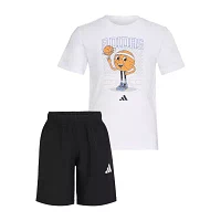 adidas Little Boys 2-pc. Short Set