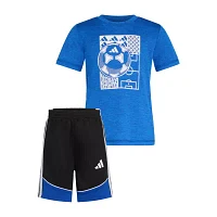 adidas Little Boys 2-pc. Short Set