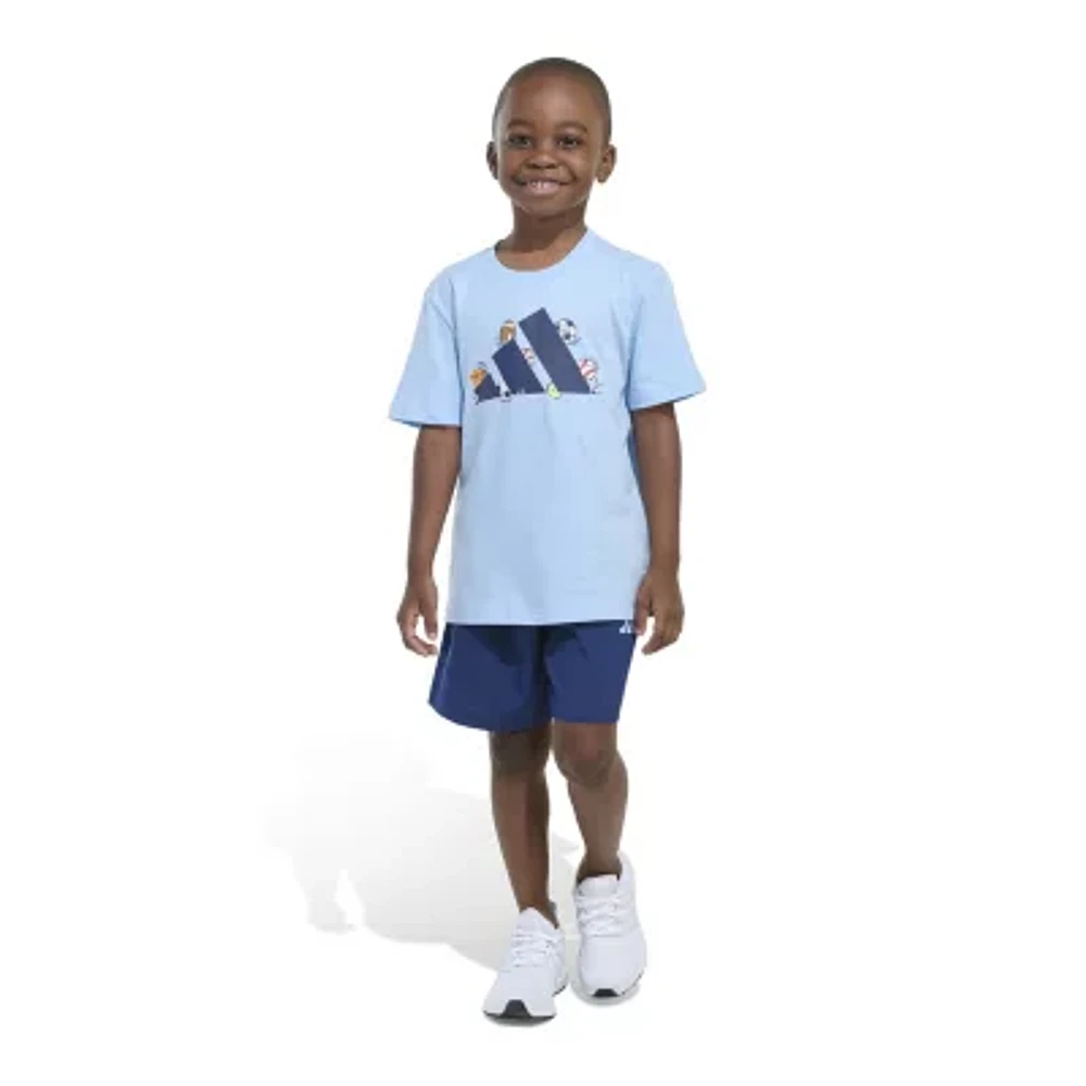 adidas Little Boys 2-pc. Short Set