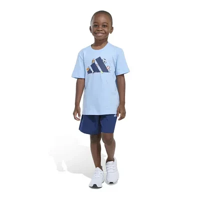 adidas Little Boys 2-pc. Short Set