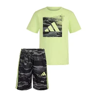 adidas Little Boys 2-pc. Short Set