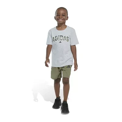 adidas Little Boys Woven 2-pc. Short Set