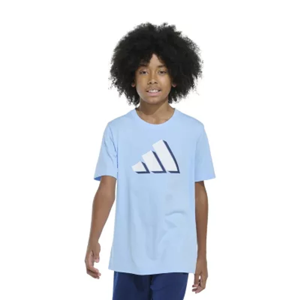 adidas Big Boys Crew Neck Short Sleeve Graphic T-Shirt