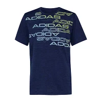 adidas Big Boys Crew Neck Short Sleeve Graphic T-Shirt