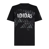 adidas Big Boys Crew Neck Short Sleeve Graphic T-Shirt