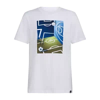 adidas Big Boys Crew Neck Short Sleeve Graphic T-Shirt