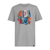 adidas Big Boys Crew Neck Short Sleeve Graphic T-Shirt