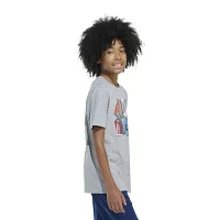 adidas Big Boys Crew Neck Short Sleeve Graphic T-Shirt