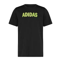 adidas Big Boys Crew Neck Short Sleeve Graphic T-Shirt