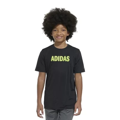 adidas Big Boys Crew Neck Short Sleeve Graphic T-Shirt