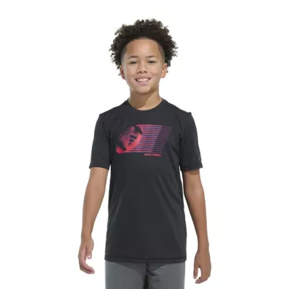 adidas Big Boys Crew Neck Short Sleeve Graphic T-Shirt