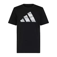 adidas Big Boys Crew Neck Short Sleeve Graphic T-Shirt