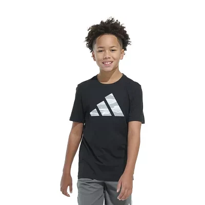 adidas Big Boys Crew Neck Short Sleeve Graphic T-Shirt