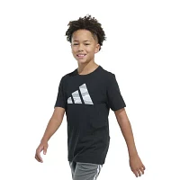 adidas Big Boys Crew Neck Short Sleeve Graphic T-Shirt